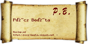 Pöcz Beáta névjegykártya